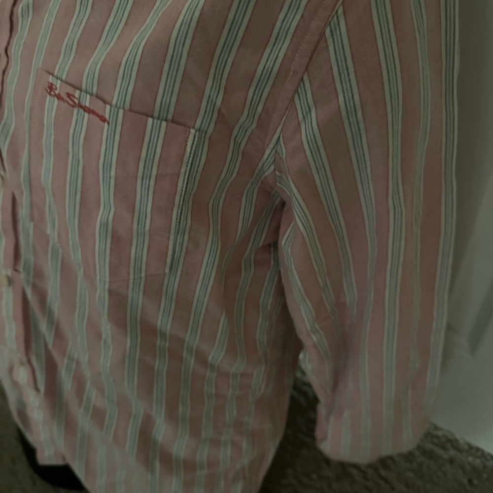 BEN SHERMAN, BUTTON DOWN LONG SLEEVE HERITAGE, CHECK SHIRT, SIZE MEDIUM. - Picture 3 of 9